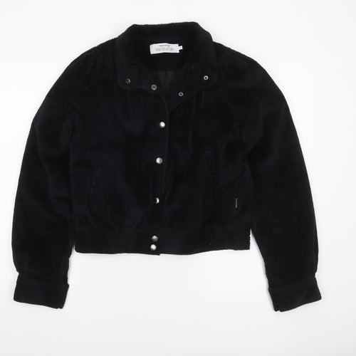 Dedicated Womens Black Corduroy Bomber Jacket Size S