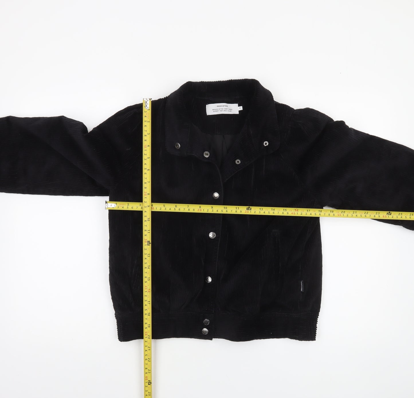 Dedicated Womens Black Corduroy Bomber Jacket Size S