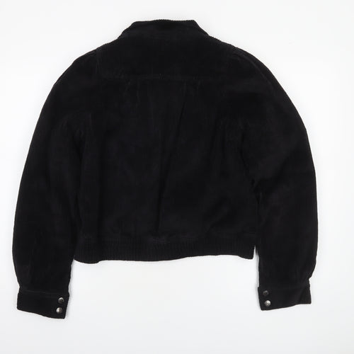 Dedicated Womens Black Corduroy Bomber Jacket Size S