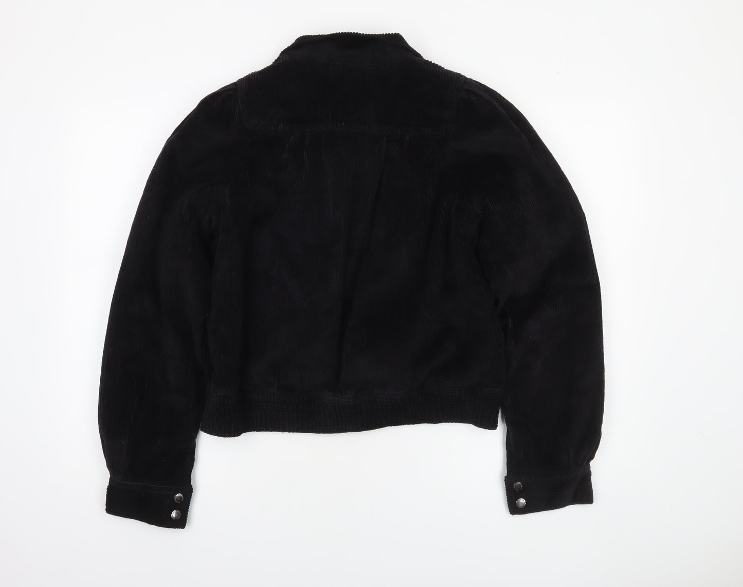 Dedicated Womens Black Corduroy Bomber Jacket Size S