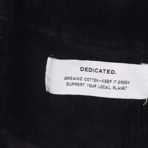 Dedicated Womens Black Corduroy Bomber Jacket Size S