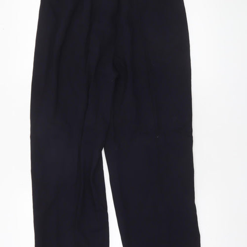 Country Casuals Women Black Petite 12 Wool Blend Straight Trousers