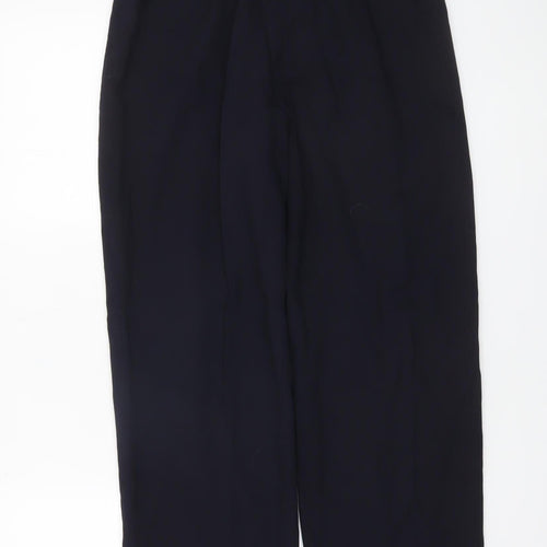 Country Casuals Women Black Petite 12 Wool Blend Straight Trousers