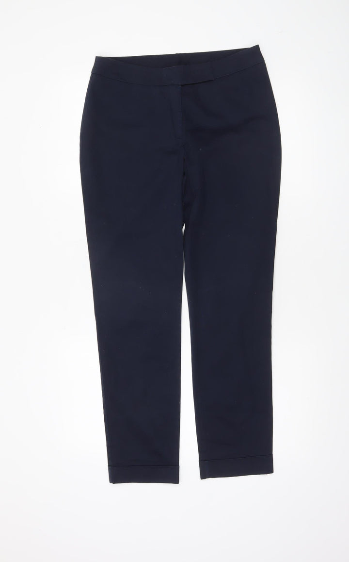 Dorothy Perkins Womens Blue Cropped Slim Trousers Size 10