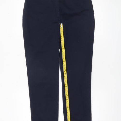 Dorothy Perkins Womens Blue Cropped Slim Trousers Size 10