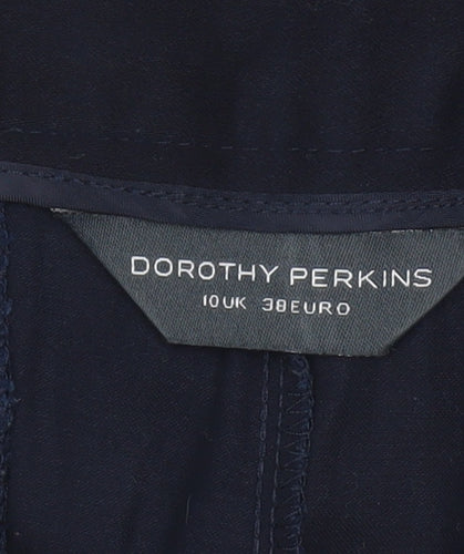 Dorothy Perkins Womens Blue Cropped Slim Trousers Size 10