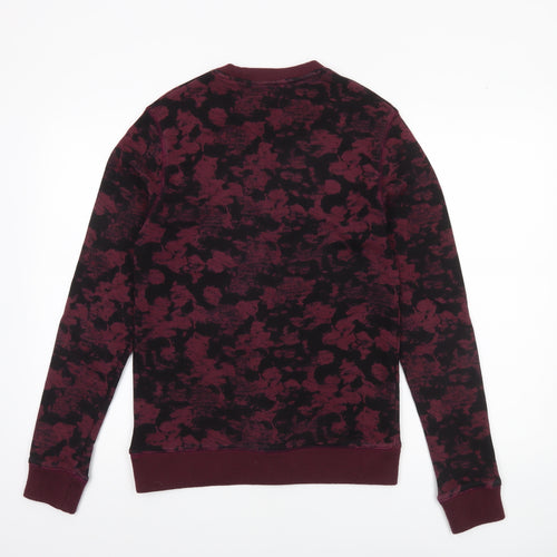 Farah Men's Red Graphic Print Cotton Crew Neck Sweatshirt Size S