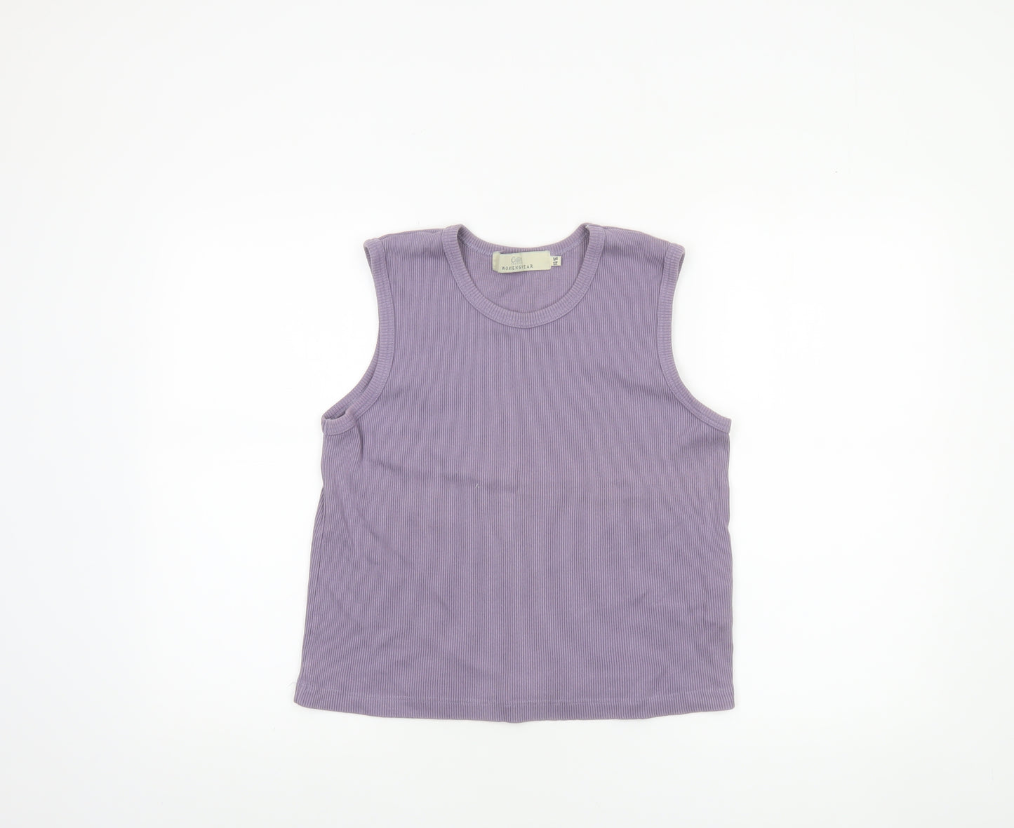 Cotton Traders Womens Purple 14/16 Sleeveless Cotton Tank Top