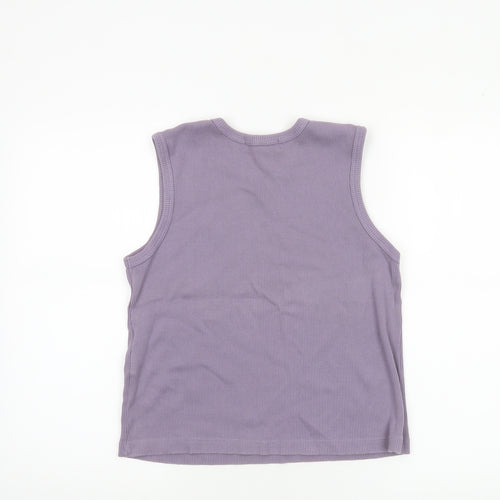 Cotton Traders Womens Purple 14/16 Sleeveless Cotton Tank Top