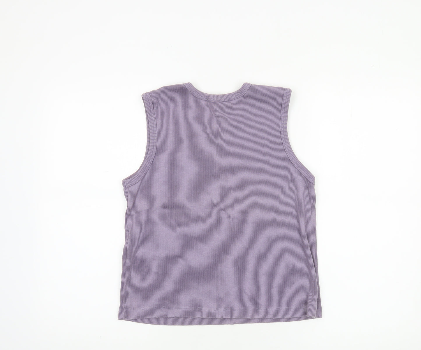 Cotton Traders Womens Purple 14/16 Sleeveless Cotton Tank Top