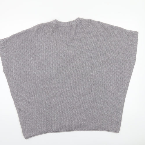 Next Women’s Grey Cable-Knit Sleeveless V-Neck Jumper Vest Size S