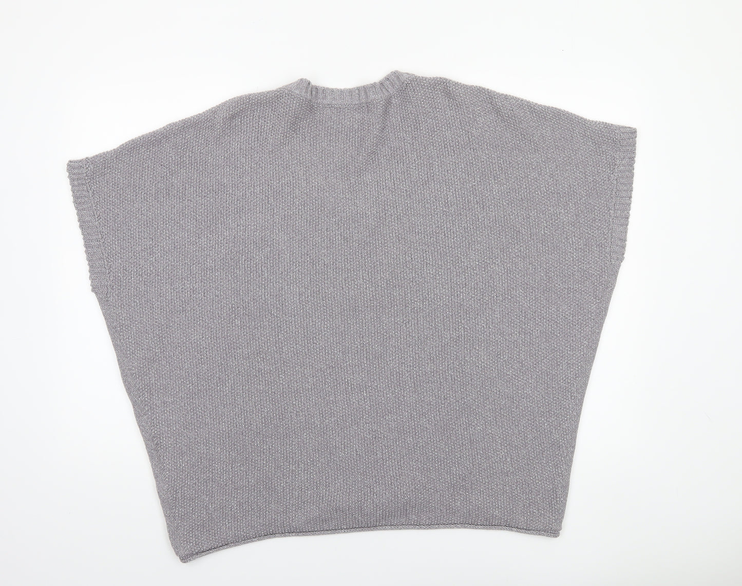 Next Women’s Grey Cable-Knit Sleeveless V-Neck Jumper Vest Size S