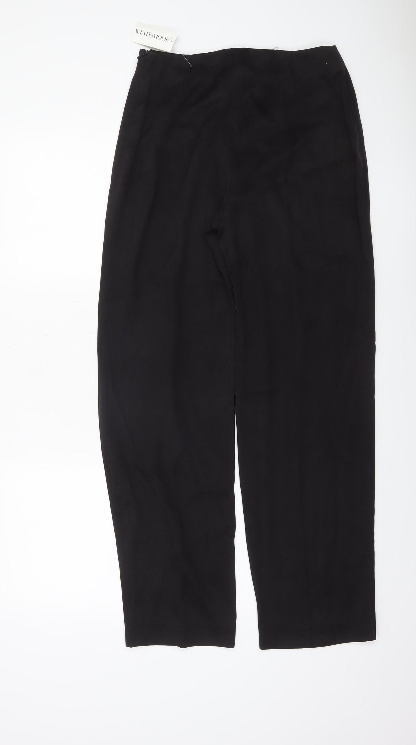 Windsmoor Women's Black Viscose Cupro Formal Trousers Size 10
