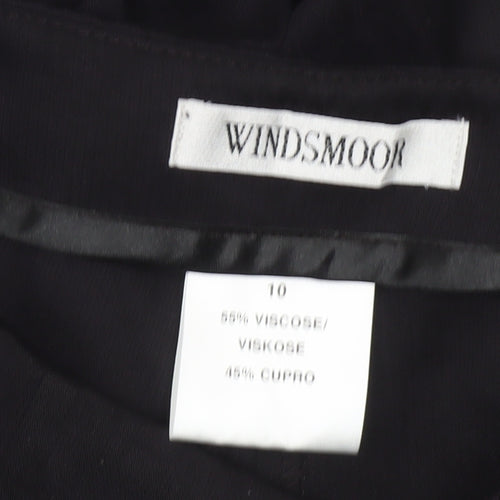 Windsmoor Women's Black Viscose Cupro Formal Trousers Size 10