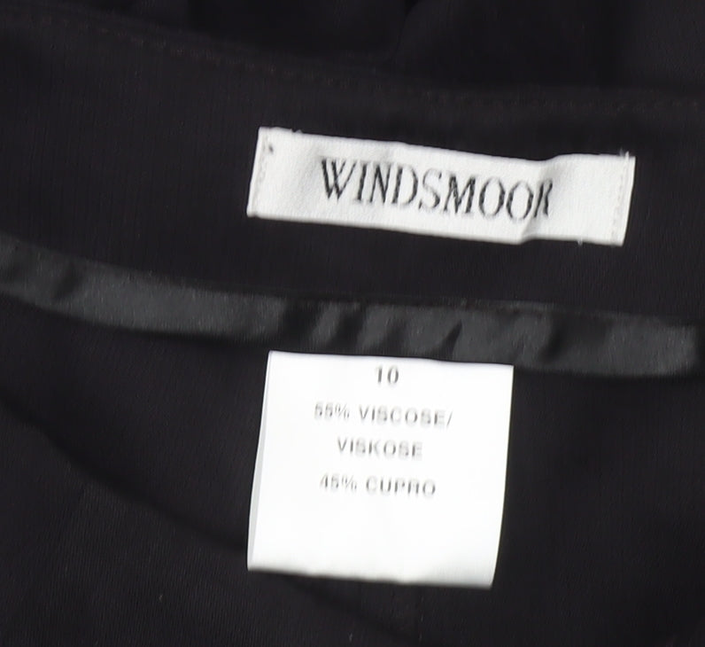 Windsmoor Women's Black Viscose Cupro Formal Trousers Size 10