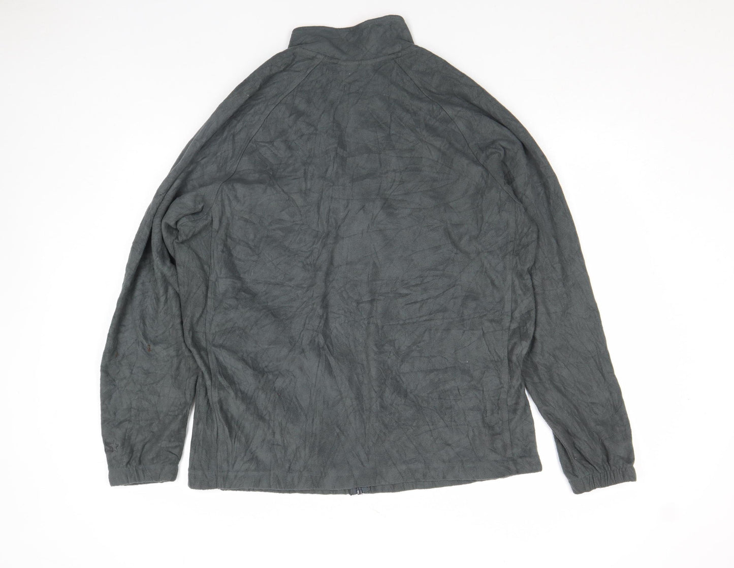 Starter Men's Black and Orange L Fleece Windbreaker Jacket
