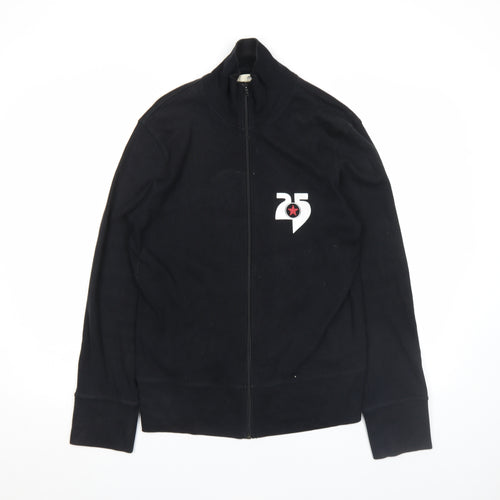 Moto Men's Black Full Zip Sweatshirt Size M College Logo