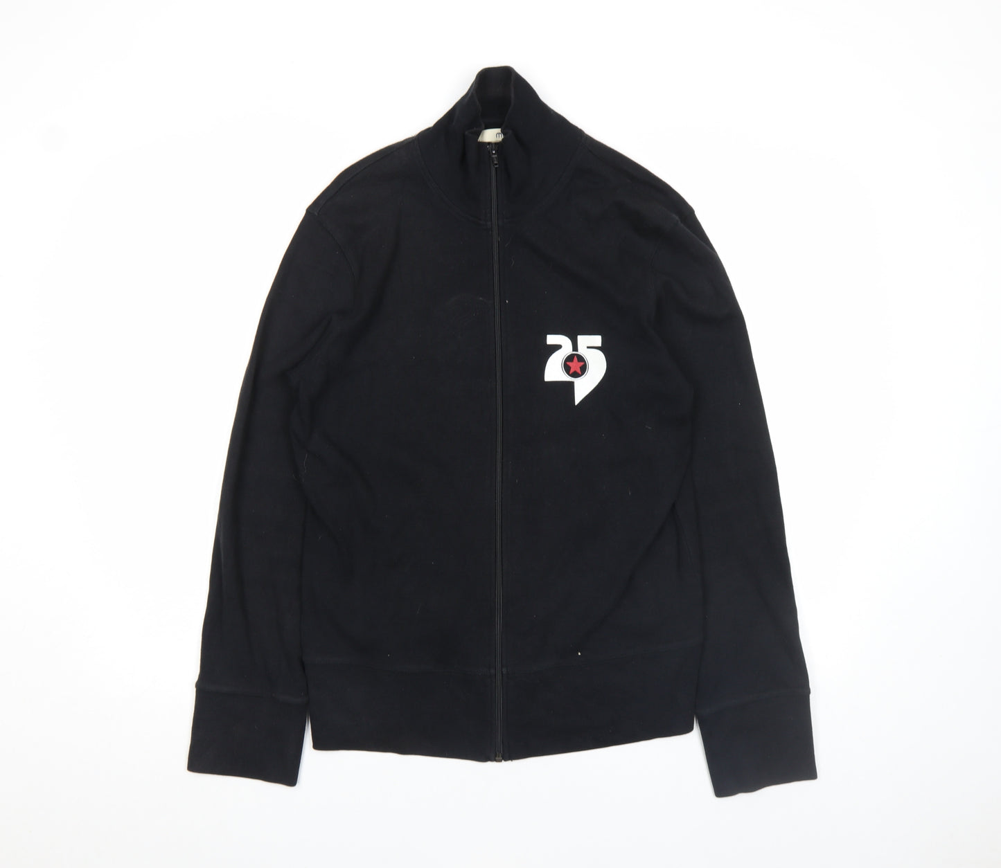 Moto Men's Black Full Zip Sweatshirt Size M College Logo