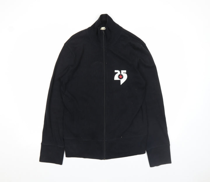 Moto Men's Black Full Zip Sweatshirt Size M College Logo