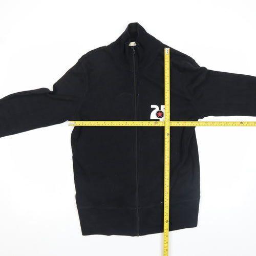 Moto Men's Black Full Zip Sweatshirt Size M College Logo