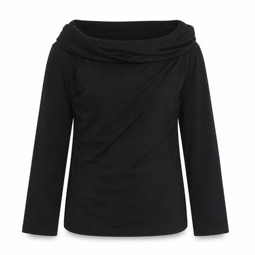 Warehouse Women’s Black Off Shoulder Long Sleeve Viscose Top Size 10
