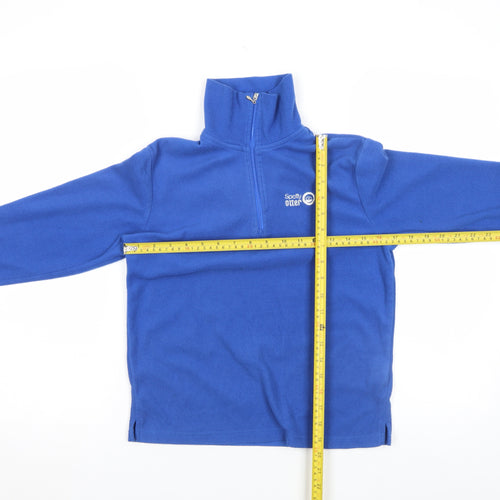 Spotty Otter Boys Blue 5-6 Years Fleece 1/4 Zip Activewear Jacket