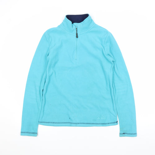 Peter Storm Womens Blue Fleece 1/2 Zip Outdoor Jacket Size 10