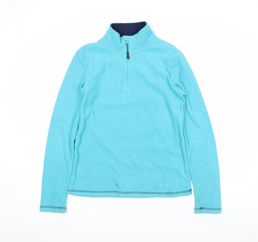 Peter Storm Womens Blue Fleece 1/2 Zip Outdoor Jacket Size 10