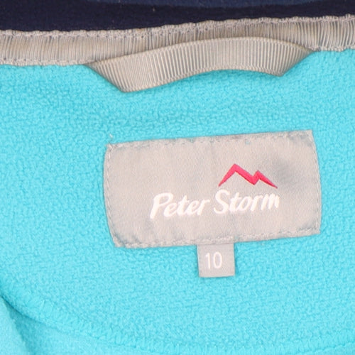 Peter Storm Womens Blue Fleece 1/2 Zip Outdoor Jacket Size 10