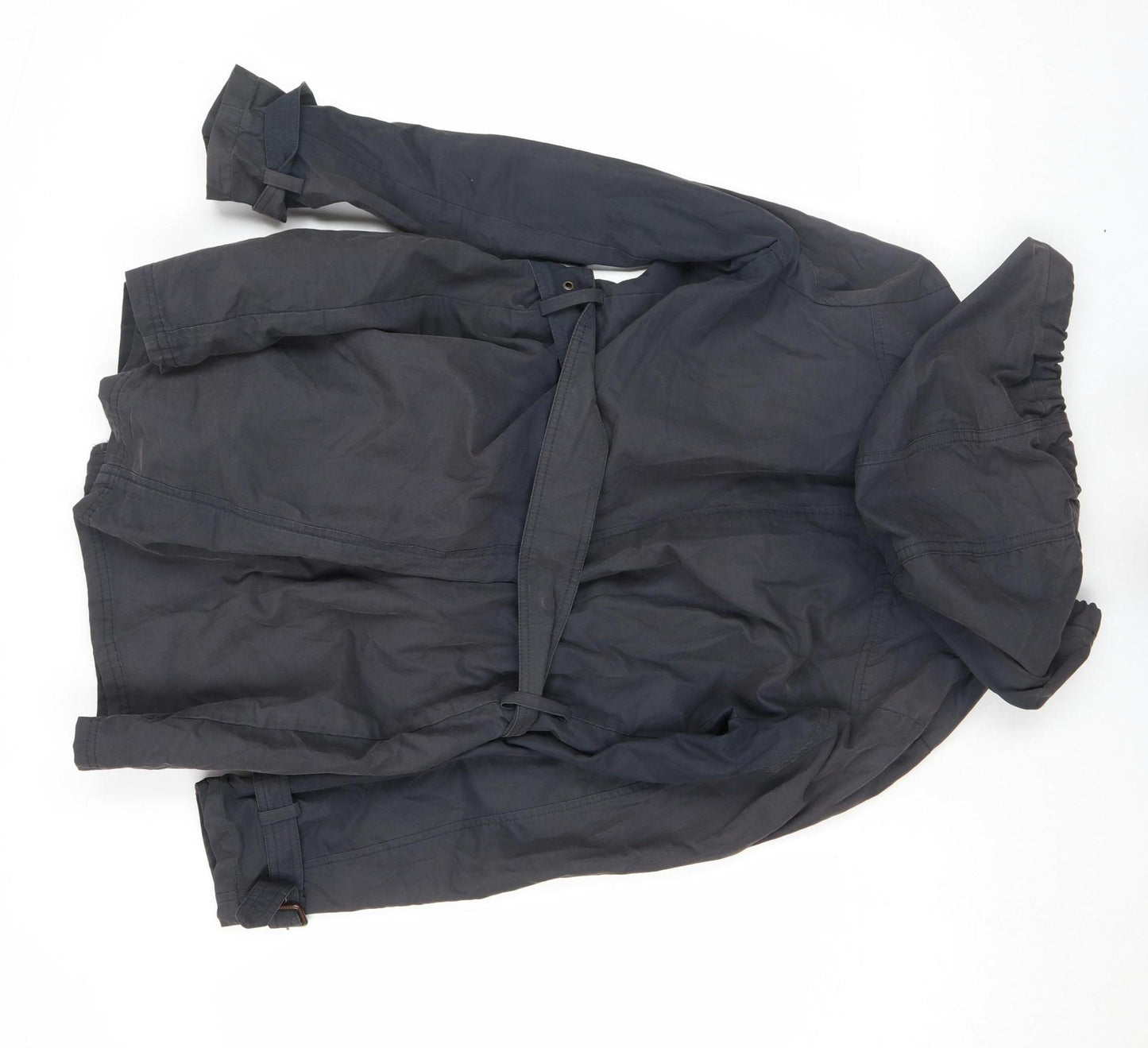 FatFace Women Blue Size 8 Hooded Belted Trench Coat