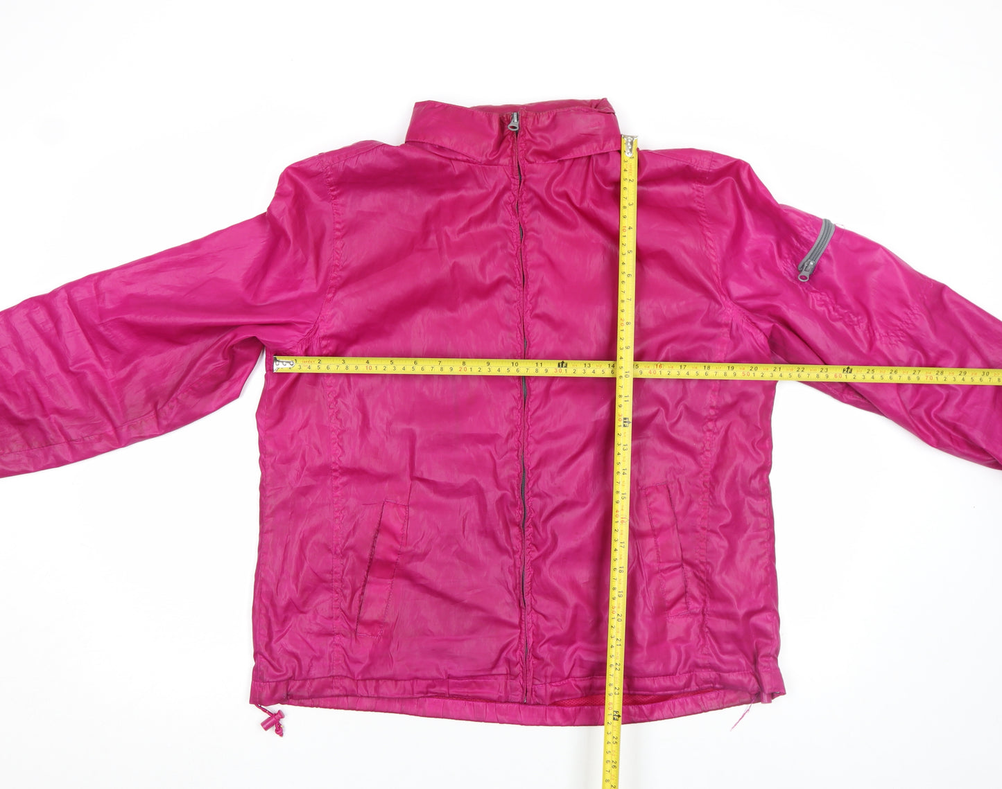 Faded Glory Women’s Pink Windbreaker Jacket Size L (12-14) Lightweight