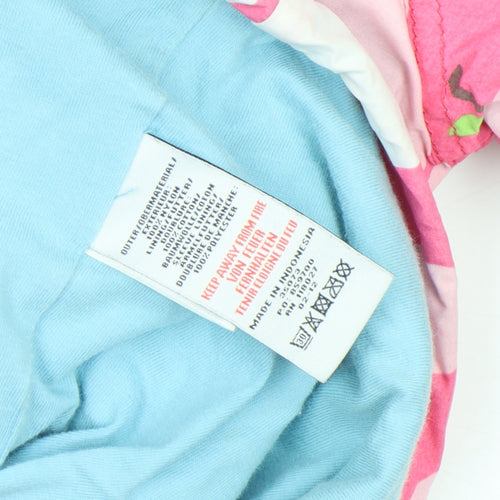 Mini Boden Girls Pink Pear Print Hooded Rain Coat 7-8 Years Cotton