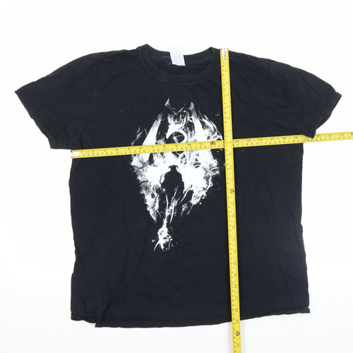 Gildan Women’s Black Graphic T-Shirt Size M Softstyle Cotton