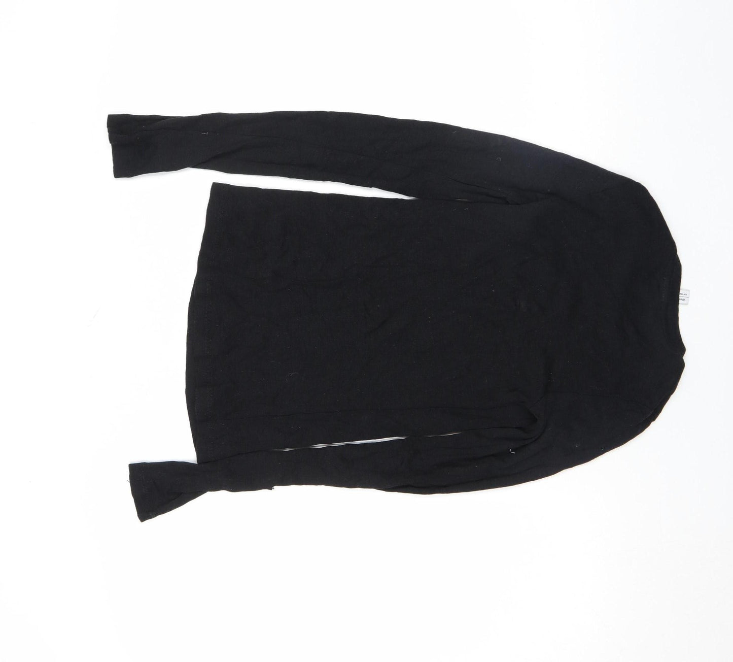 & Other Stories Women's Black XS Slim Long Sleeve Basic Cotton T-Shirt