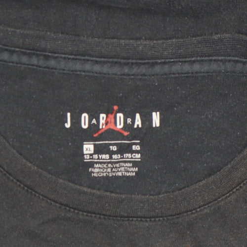 Jordan Boys Black Nike Air Graphic T-Shirt 13-15 Years XL Short Sleeve