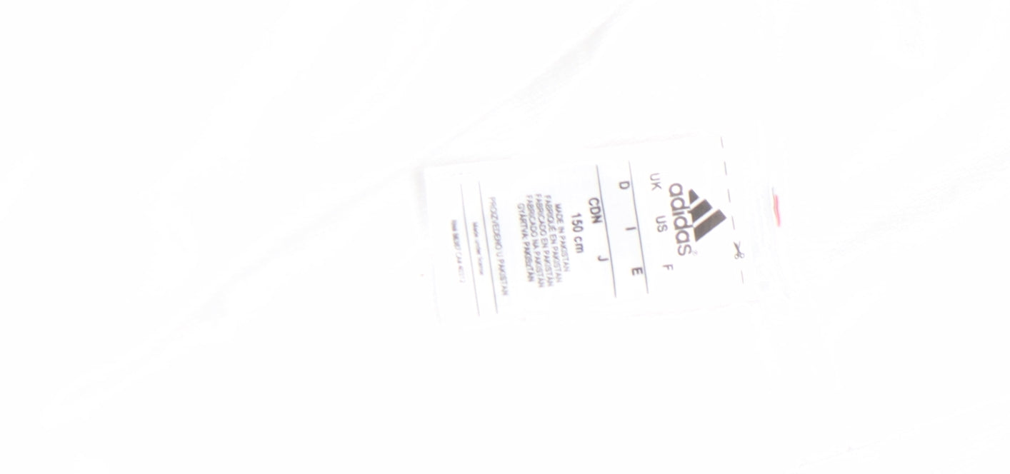 adidas Teens White Judo 3/4 Sleeve Sports Top Size 13