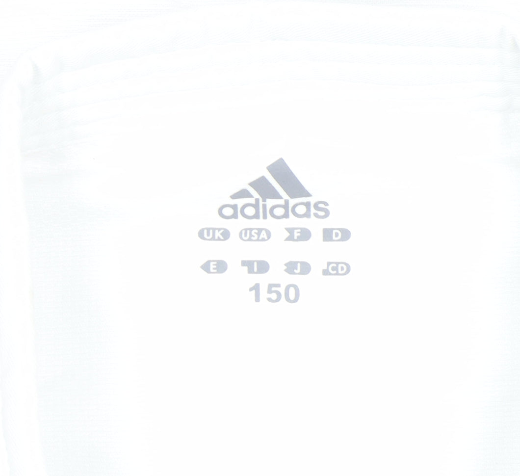 adidas Teens White Judo 3/4 Sleeve Sports Top Size 13