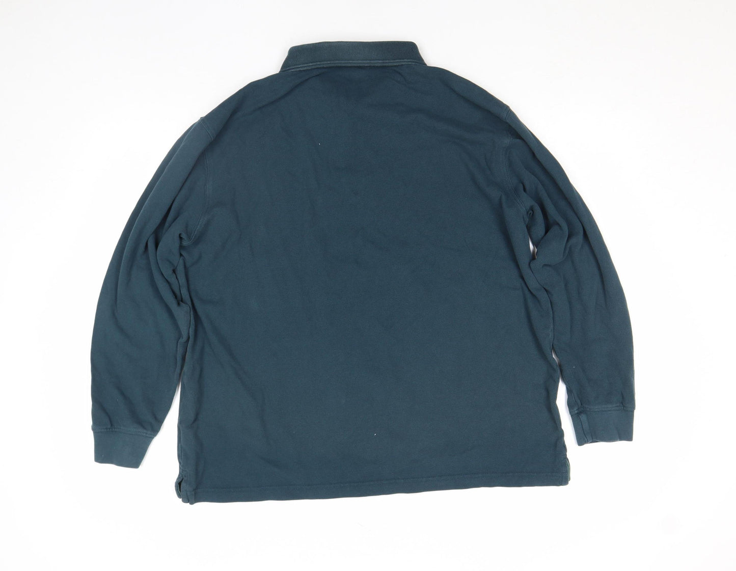 Celtic Club Men’s Blue Long Sleeve Cotton Polo Shirt Size L