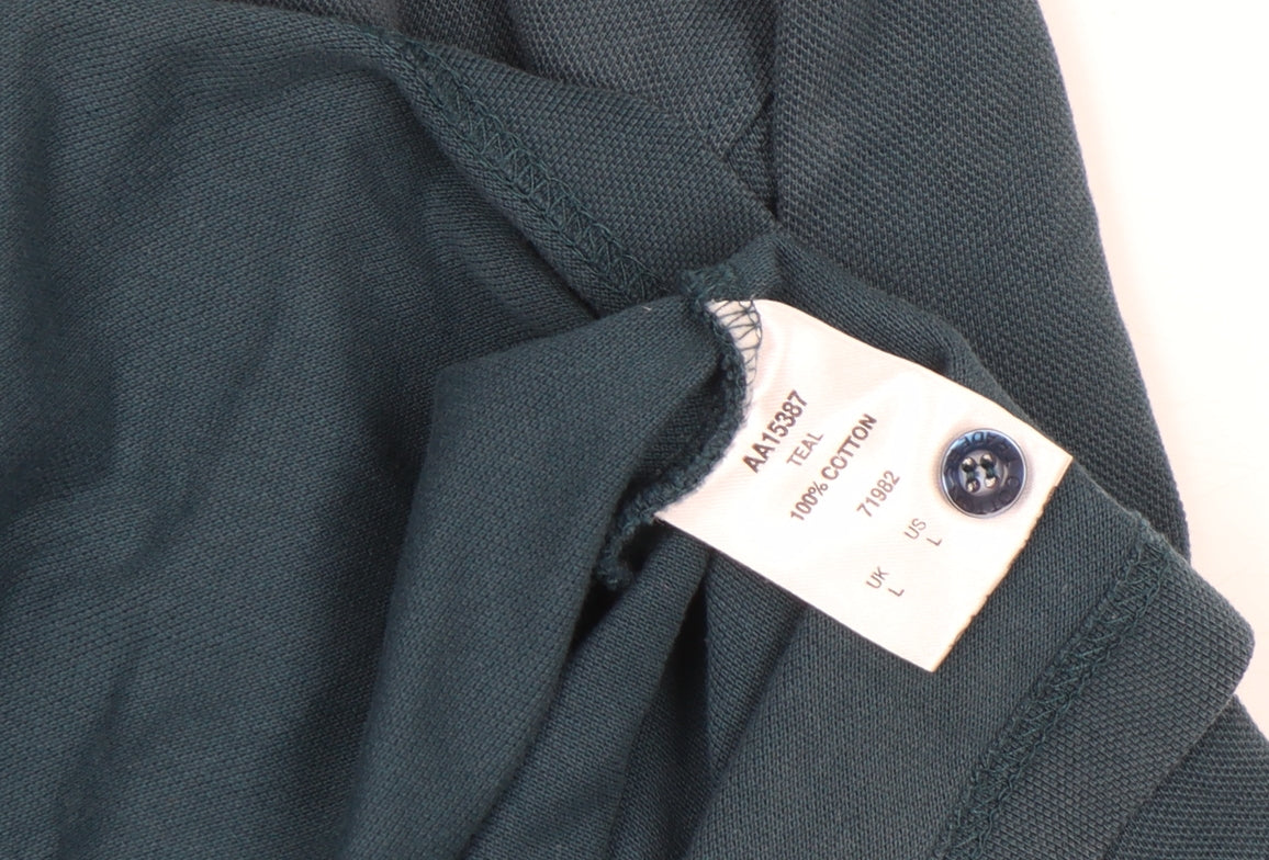 Celtic Club Men’s Blue Long Sleeve Cotton Polo Shirt Size L