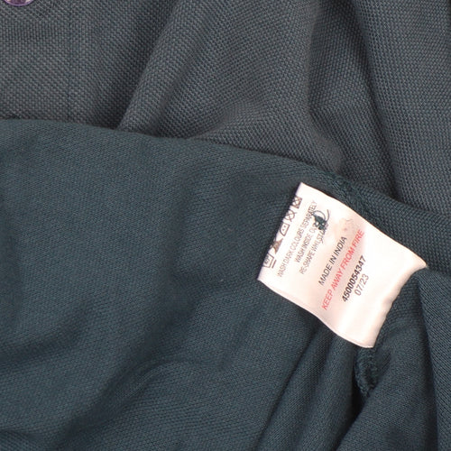 Celtic Club Men’s Blue Long Sleeve Cotton Polo Shirt Size L