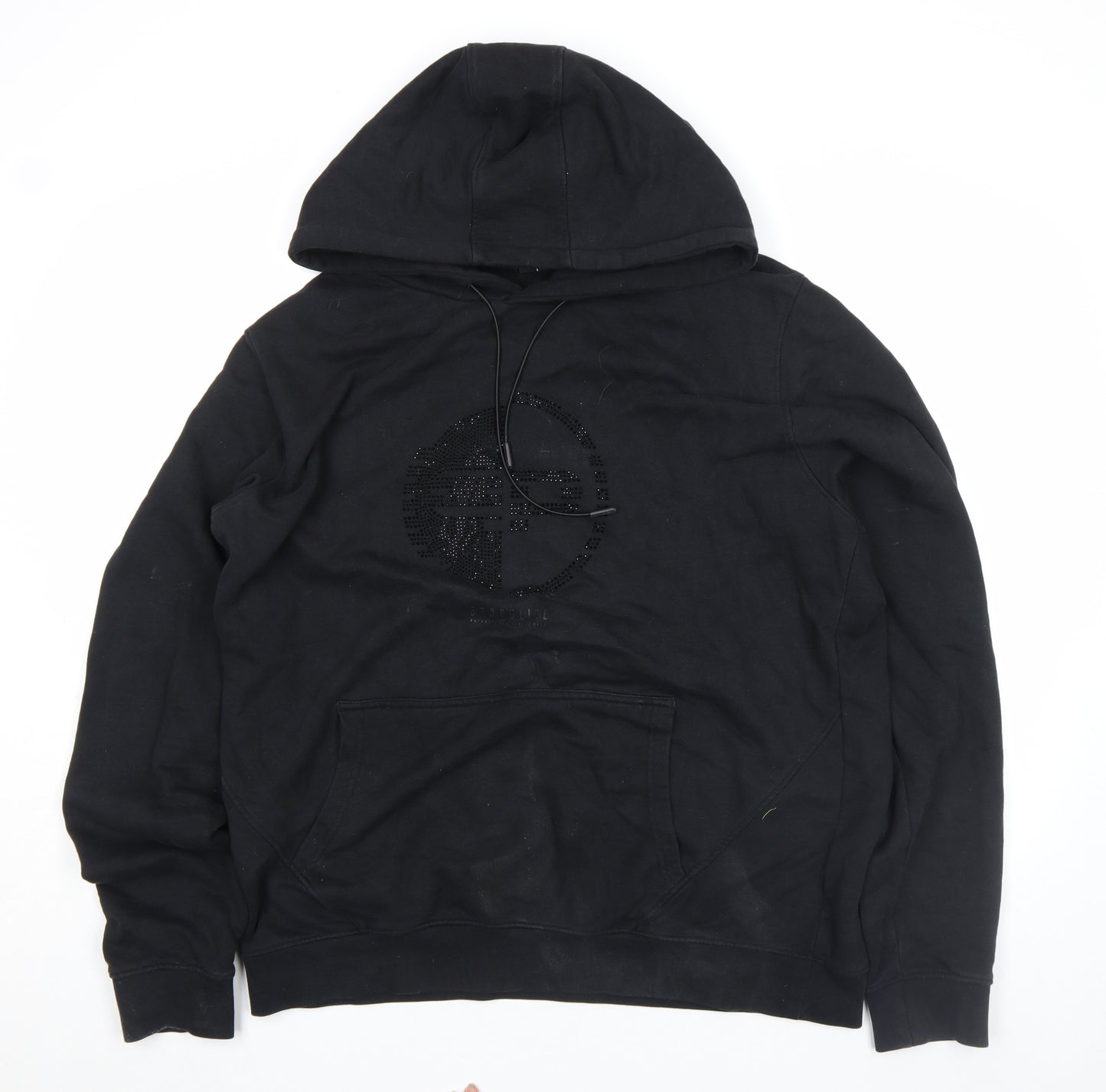 883 Police Men's Black XL Pullover Hoodie Regular Fit Cotton