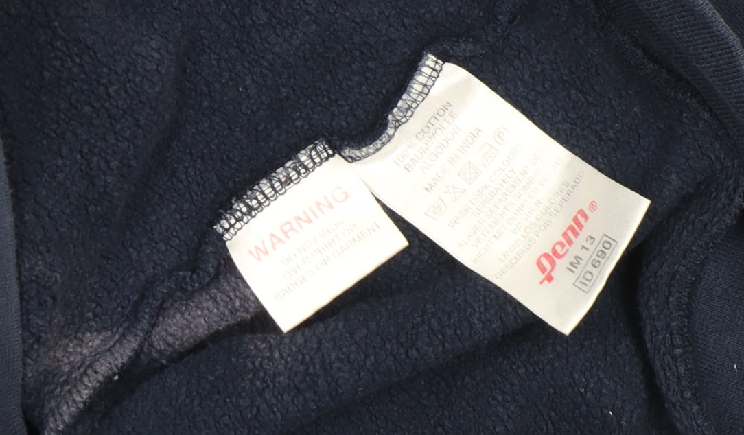 Penn Sports Men’s Blue Pullover Hoodie M New York Graphic Cotton Fleece
