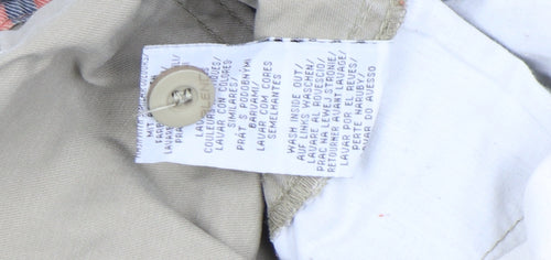 Blend Men Beige Checked Cargo Shorts L Cotton Casual