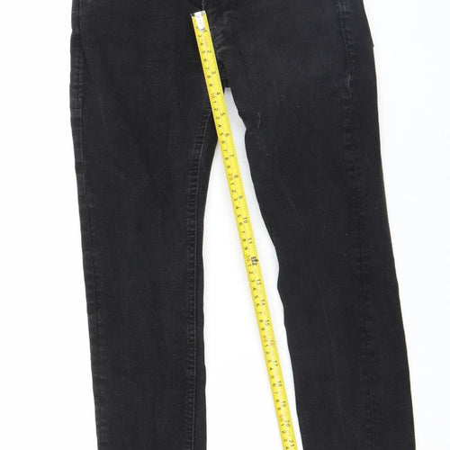 Jack & Jones Mens Black Skinny Liam Jeans 28W 30L Slim Fit Denim