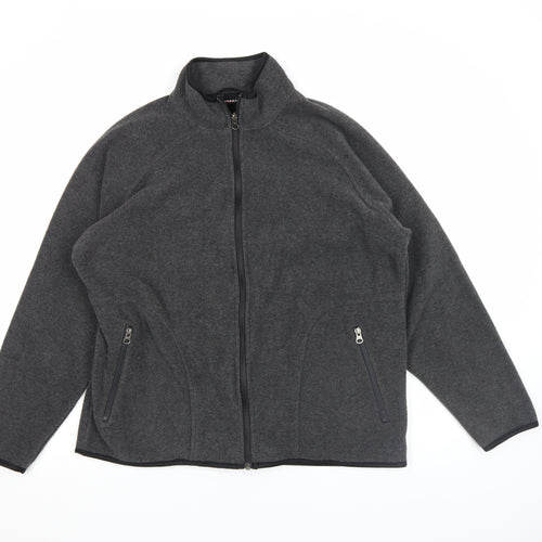 Livergy Unisex Adults Grey Fleece Full Zip Jacket Size L