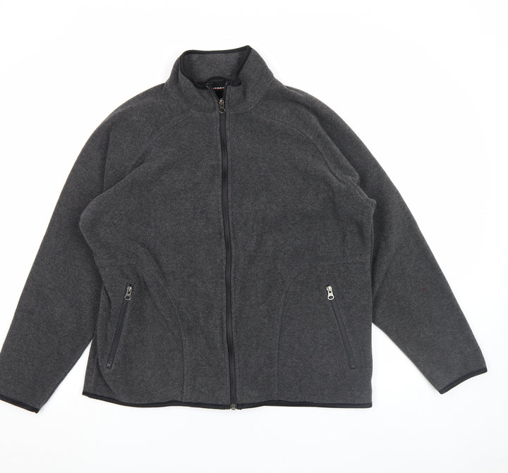 Livergy Unisex Adults Grey Fleece Full Zip Jacket Size L
