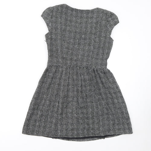 Atmosphere Women's Black Tweed A-Line Short Sleeve Dress Size 10