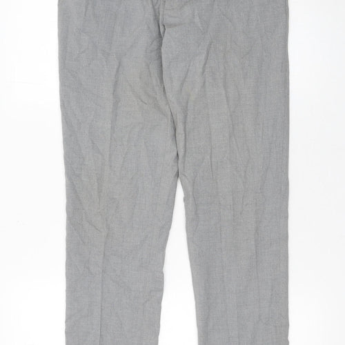 ASOS Men's Grey Slim Fit Skinny Trousers 29W 32L Polyester Blend