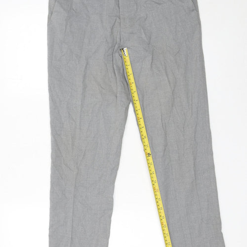 ASOS Men's Grey Slim Fit Skinny Trousers 29W 32L Polyester Blend