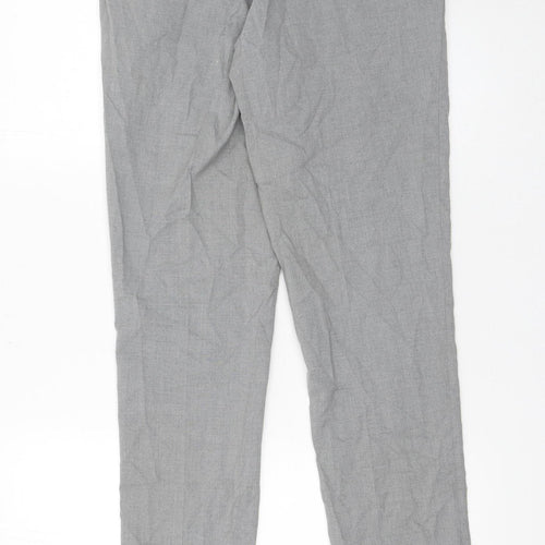 ASOS Men's Grey Slim Fit Skinny Trousers 29W 32L Polyester Blend